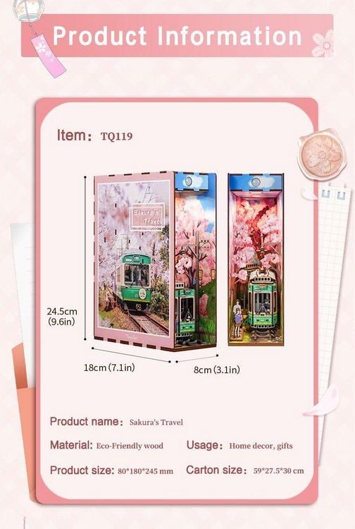 Produktbild: Book Nook DIY B&uuml;cherecke Sakura's Travel