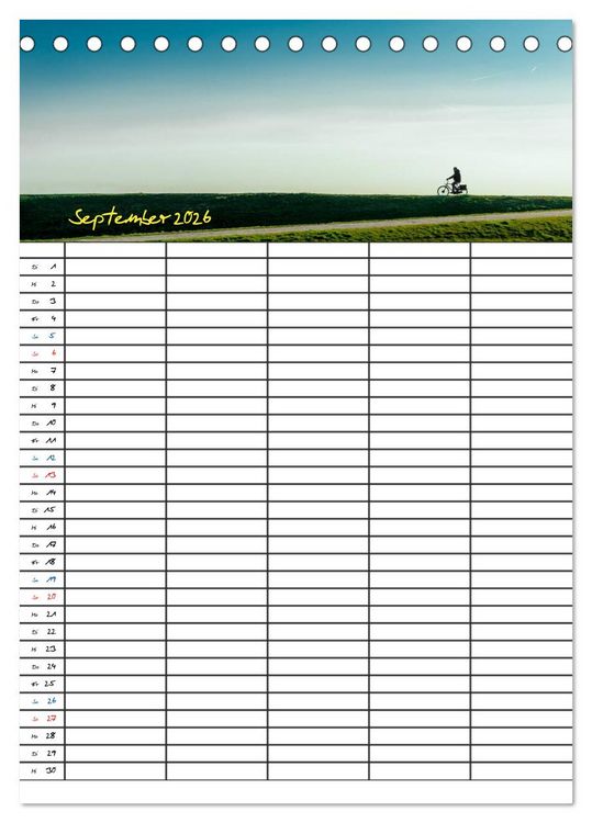 Produktbild: JUIST - DIE NORDSEEINSEL (Tischkalender 2026 DIN A5 hoch), CALVENDO Monatskalender