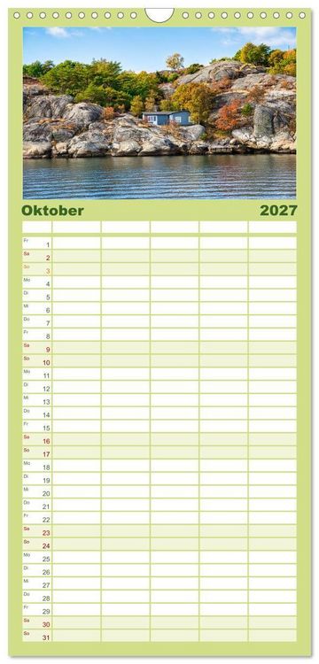 Produktbild: Familienplaner 2027 - G&ouml;teborg und Sch&auml;reninseln mit 5 Spalten (Wandkalender, 21 x 45 cm) CALVENDO