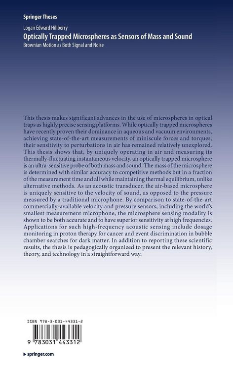 Produktbild: Optically Trapped Microspheres as Sensors of Mass and Sound