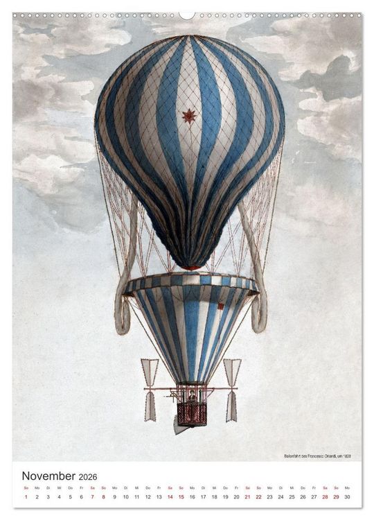 Produktbild: Ballonfahren Kalender (hochwertiger Premium Wandkalender 2026 DIN A2 hoch), Kunstdruck in Hochglanz