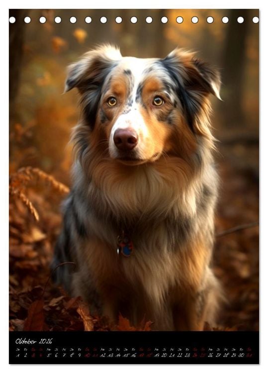 Produktbild: Australian Shepherd (Tischkalender 2026 DIN A5 hoch), CALVENDO Monatskalender