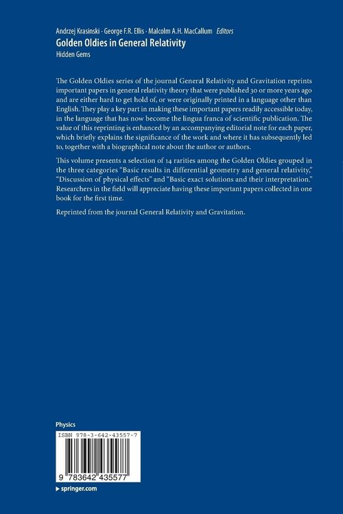 Produktbild: Golden Oldies in General Relativity