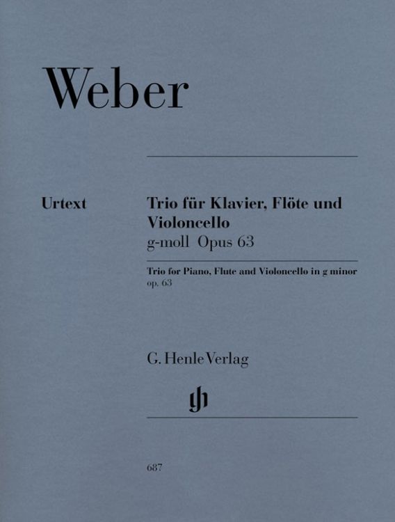 Produktbild: Carl Maria von Weber - Trio g-moll op. 63 f&uuml;r Klavier, Fl&ouml;te und Violoncello