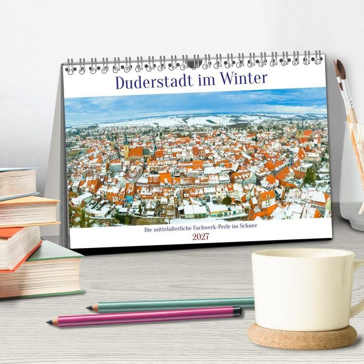 Produktbild: Duderstadt im Winter (Tischkalender 2027 DIN A5 quer), CALVENDO Monatskalender