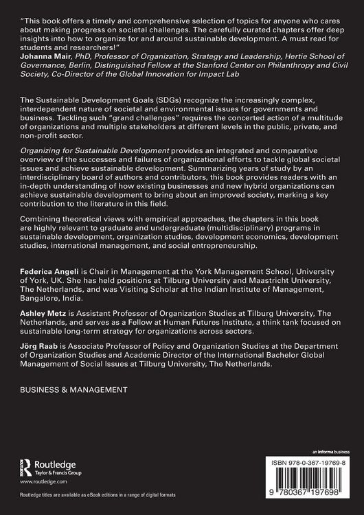 Produktbild: Organizing for Sustainable Development