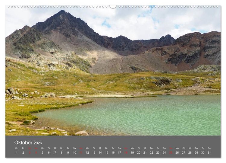 Produktbild: Bergseen der Alpen (Wandkalender 2026 DIN A2 quer), CALVENDO Monatskalender