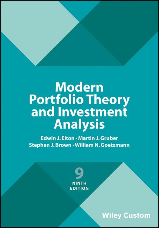 Produktbild: Modern Portfolio Theory and Investment Analysis