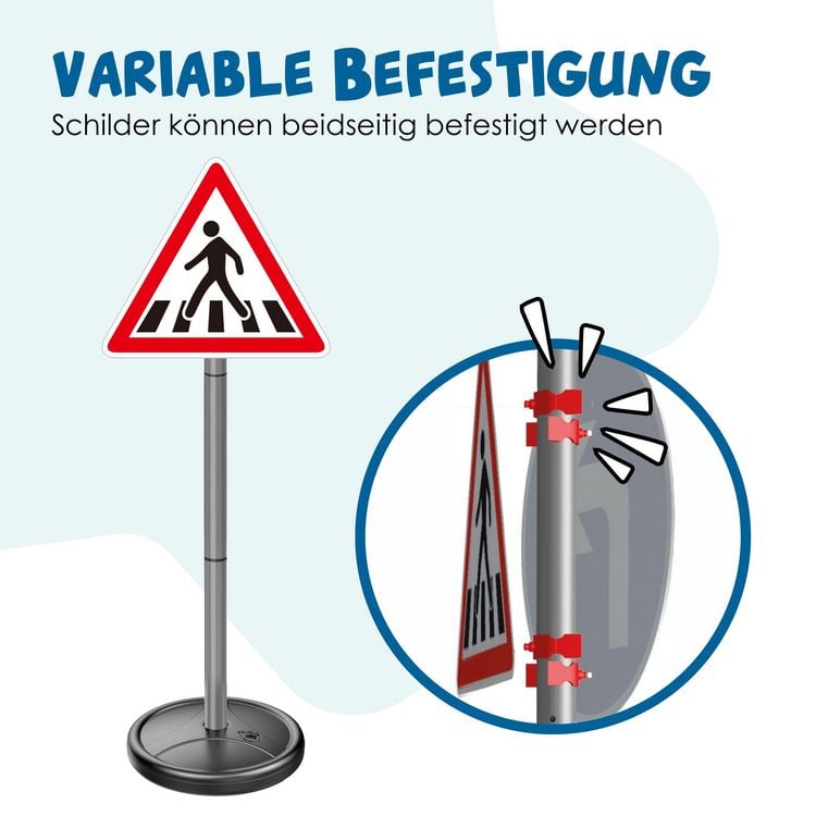 Produktbild: alldoro - Verkehrszeichen-Set, 75 cm hoch