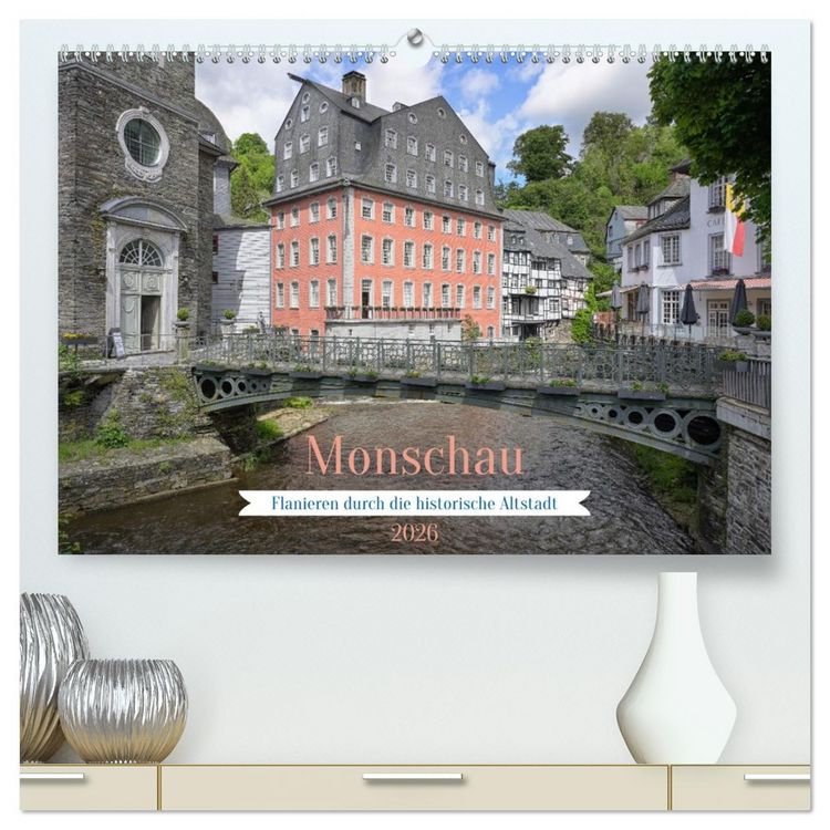 Produktbild: Monschau - Flanieren durch die historische Altstadt (hochwertiger Premium Wandkalender 2026 DIN A2 quer), Kunstdruck in Hochglanz