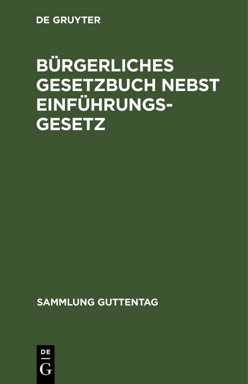 Produktbild: B&uuml;rgerliches Gesetzbuch nebst Einf&uuml;hrungsgesetz