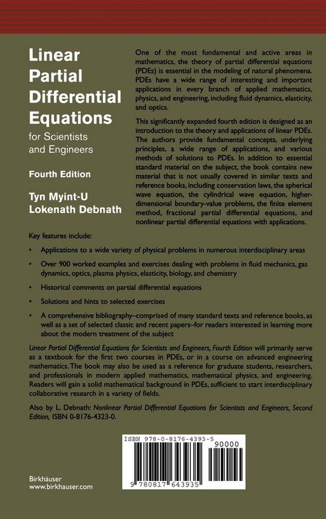 Produktbild: Linear Partial Differential Equations for Scientists and Engineers