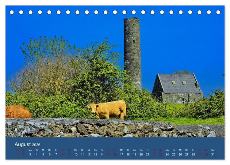 Produktbild: Auf dem Shannon - Mit dem Boot durch Irland (Tischkalender 2026 DIN A5 quer), CALVENDO Monatskalender