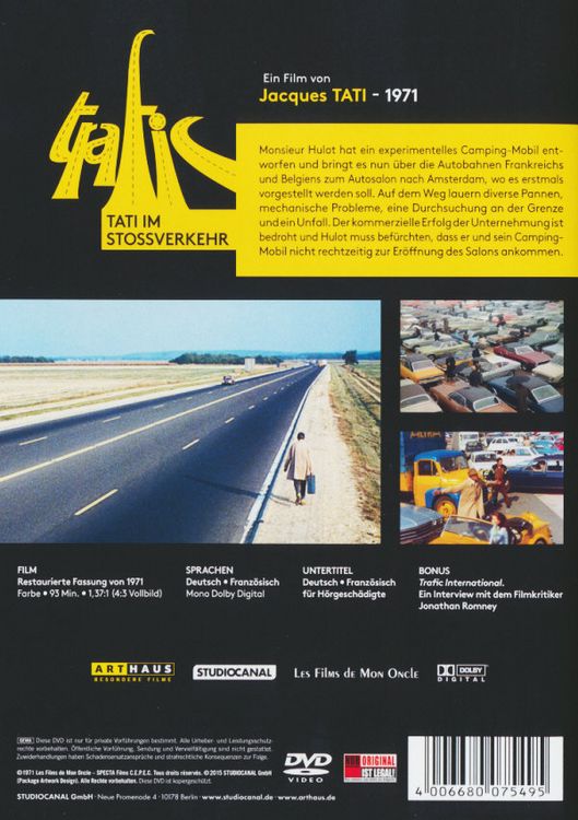 Produktbild: Trafic - Tati im Sto&szlig;verkehr - Digital Remastered