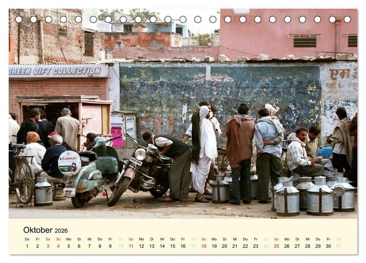 Produktbild: Alltagsleben in Indien (Tischkalender 2026 DIN A5 quer), CALVENDO Monatskalender
