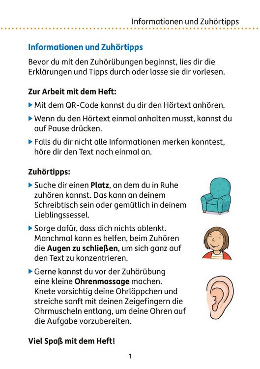 Produktbild: Mein &Uuml;bungsheft - Zuh&ouml;ren und verstehen 2. Klasse
