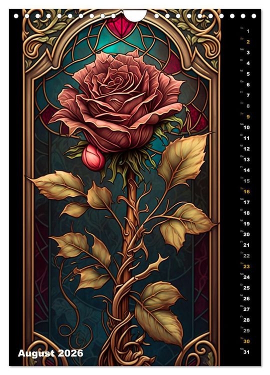 Produktbild: Jugendstil Blumen (Wandkalender 2026 DIN A4 hoch), CALVENDO Monatskalender