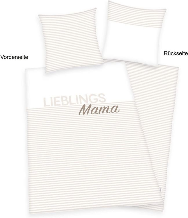Produktbild: Herding 4459280050 - Lieblings-Mama Bettw&auml;sche-Set, Baumwolle, 80x80/135x200 cm