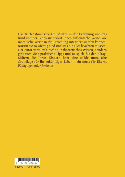 Produktbild: Moralische Grunds&auml;tze in der Erziehung