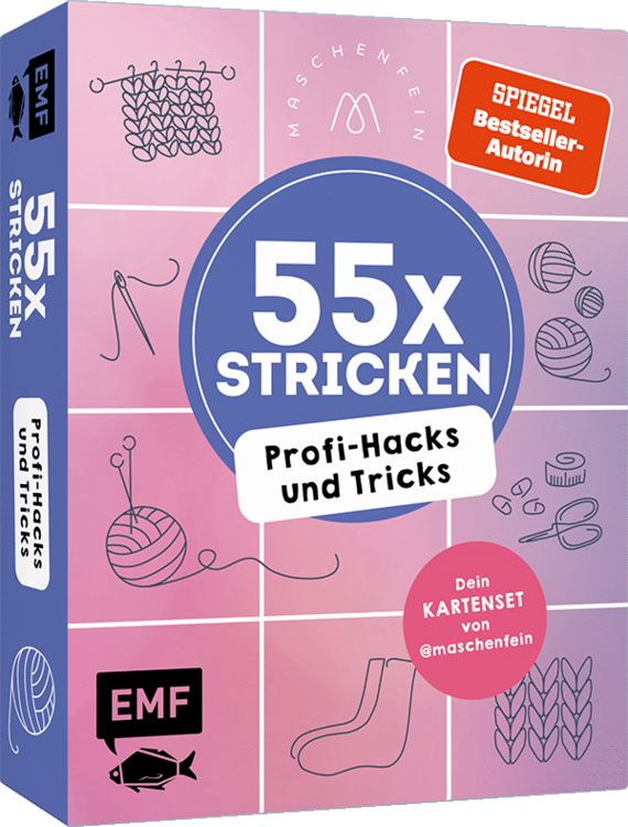 Produktbild: 55 x stricken &ndash; Profi-Hacks und Tricks | Dein Kartenset von @maschenfein