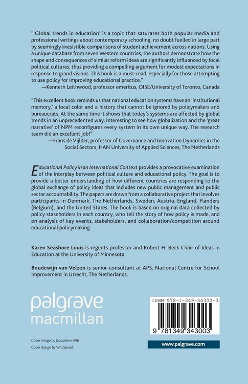 Produktbild: Educational Policy in an International Context