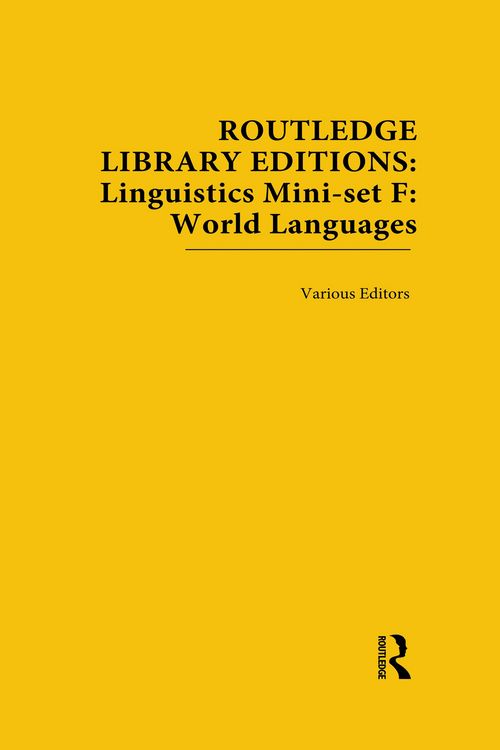 Produktbild: Routledge Library Editions: Linguistics Mini-set F: World Languages