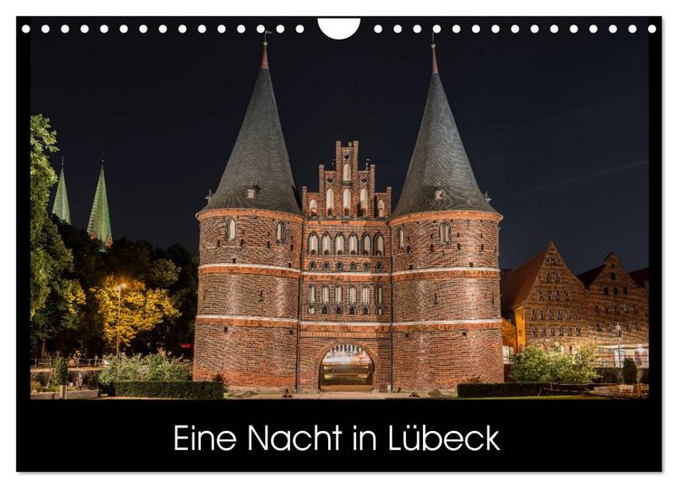 Produktbild: Eine Nacht in L&uuml;beck (Wandkalender 2026 DIN A4 quer), CALVENDO Monatskalender
