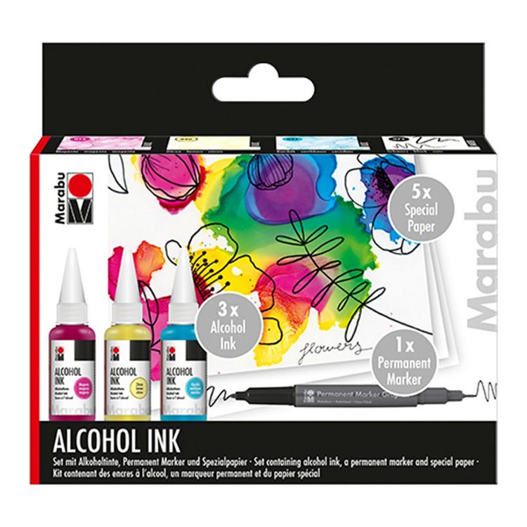 Produktbild: Marabu Alkoholtinte Set Flowers 3x20ml