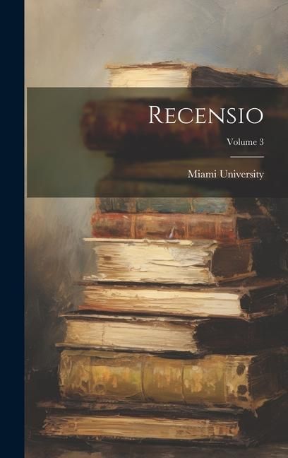 Produktbild: Recensio; Volume 3
