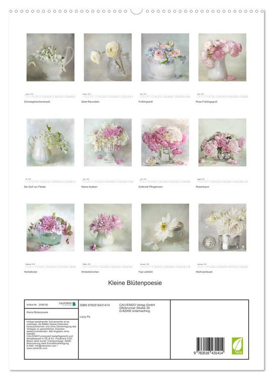 Produktbild: Kleine Bl&uuml;tenpoesie (hochwertiger Premium Wandkalender 2026 DIN A2 hoch), Kunstdruck in Hochglanz