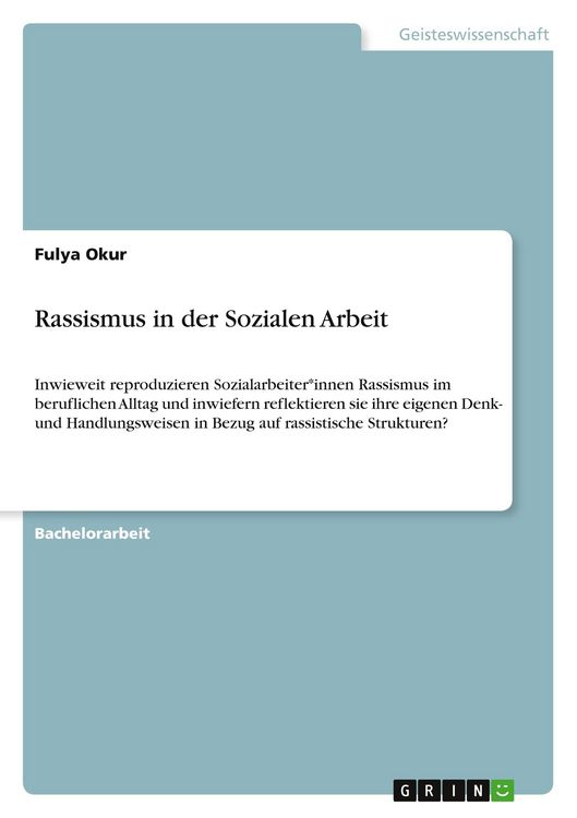 Produktbild: Rassismus in der Sozialen Arbeit