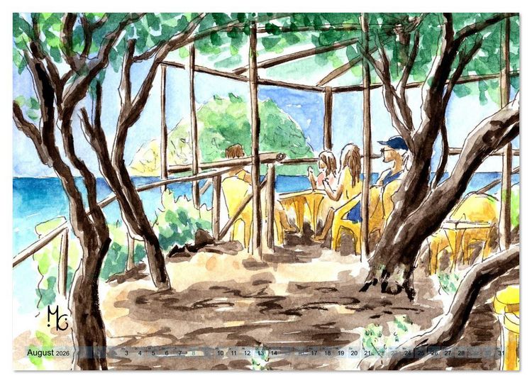 Produktbild: Isola d'Elba - Acquerelli (Wandkalender 2026 DIN A2 quer), CALVENDO Monatskalender