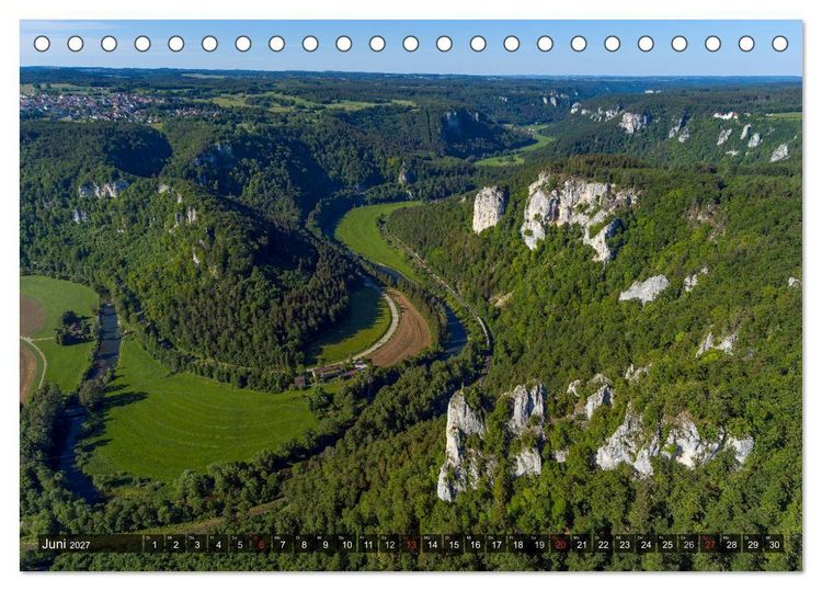 Produktbild: Mein Donautal aus der Luft (Tischkalender 2027 DIN A5 quer), CALVENDO Monatskalender