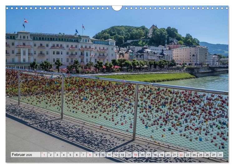 Produktbild: Charmantes Stadtherz SALZBURG (Wandkalender 2026 DIN A3 quer), CALVENDO Monatskalender