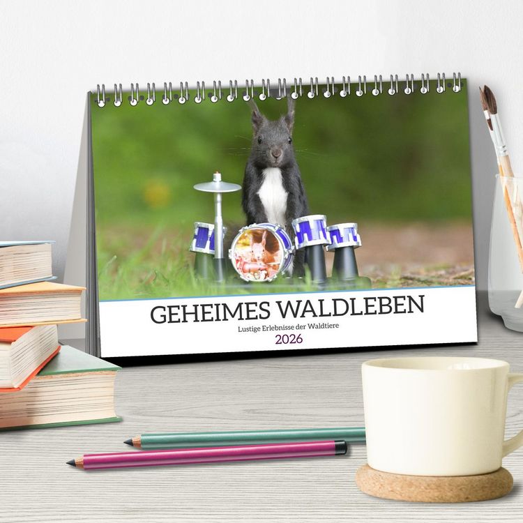 Produktbild: Geheimes Waldleben (Tischkalender 2026 DIN A5 quer), CALVENDO Monatskalender
