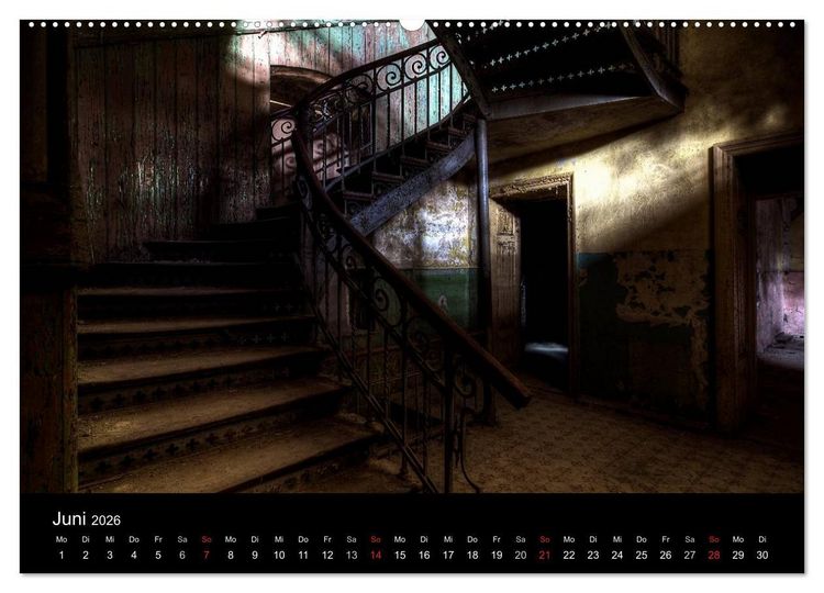 Produktbild: Verlassene Orte - Die sch&ouml;nsten Treppenh&auml;user (Wandkalender 2026 DIN A2 quer), CALVENDO Monatskalender