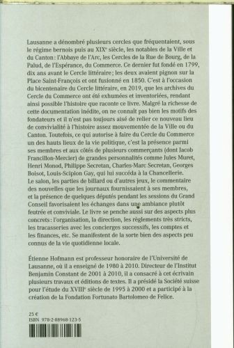 Produktbild: Le Cercle du Commerce de Lausanne (1799-1850)