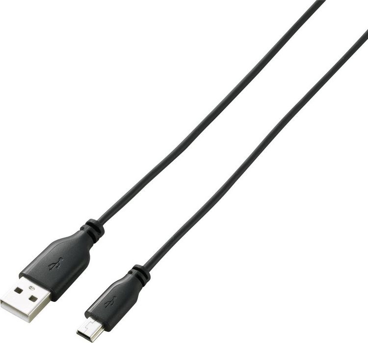 Produktbild: Renkforce USB-Kabel USB 2.0 USB-A Stecker, USB-Mini-B Stecker 1.00 m Schwarz SuperSoft-Ummantelung RF-4080792