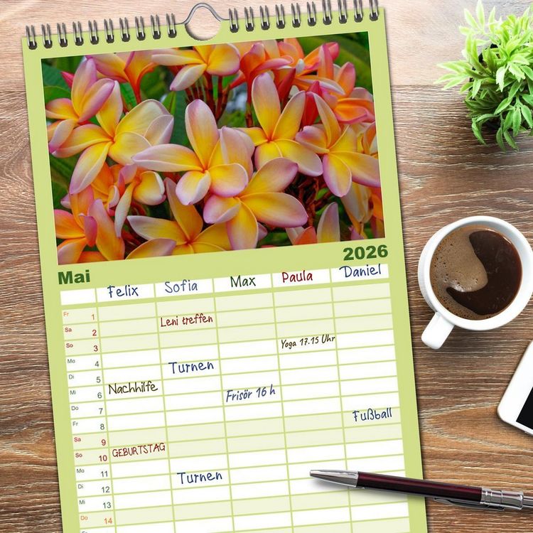 Produktbild: Familienplaner 2026 - Madeira und Porto Santo mit 5 Spalten (Wandkalender, 21 x 45 cm) CALVENDO