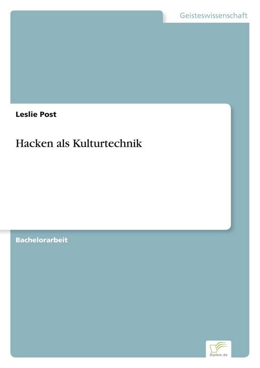 Produktbild: Hacken als Kulturtechnik