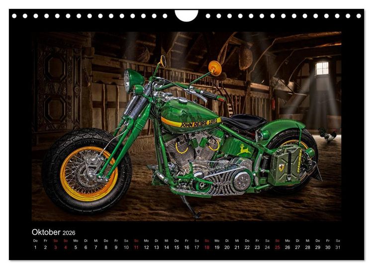 Produktbild: Motorrad-Tr&auml;ume &ndash; Chopper und Custombikes (Wandkalender 2026 DIN A4 quer), CALVENDO Monatskalender
