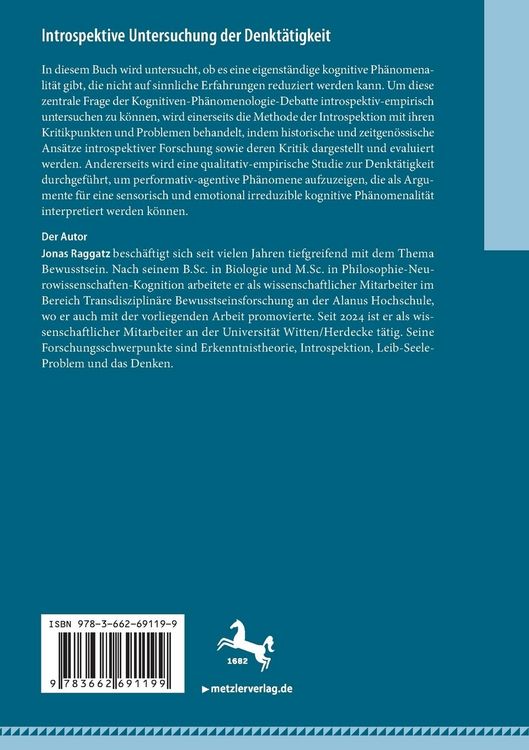 Produktbild: Introspektive Untersuchung der Denkt&auml;tigkeit