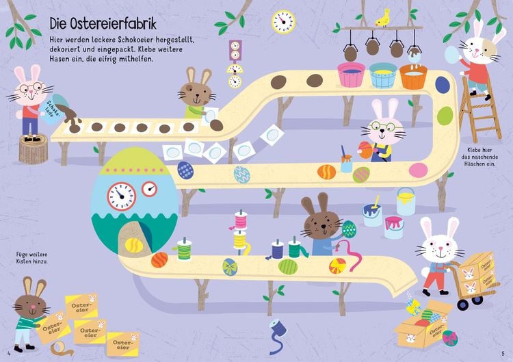 Produktbild: Mein Immer-wieder-Stickerbuch: Die H&auml;schen feiern Ostern
