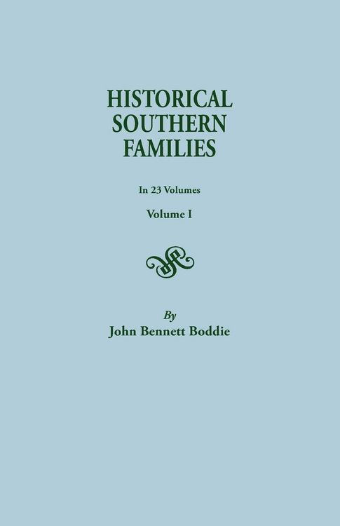 Produktbild: Historical Southern Families. in 23 Volumes. Volume I