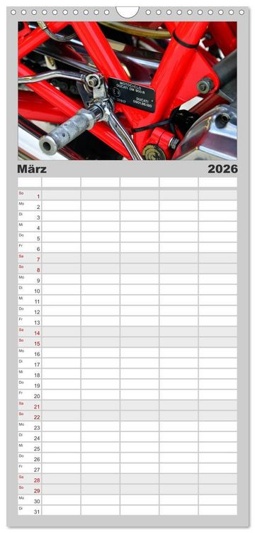 Produktbild: Familienplaner 2026 - Ducati 900SS K&ouml;nigswelle mit 5 Spalten (Wandkalender, 21 x 45 cm) CALVENDO