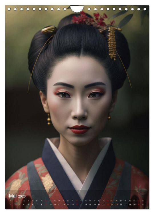 Produktbild: Wundersch&ouml;ne Portraits Japanischer Geishas (Wandkalender 2026 DIN A4 hoch), CALVENDO Monatskalender