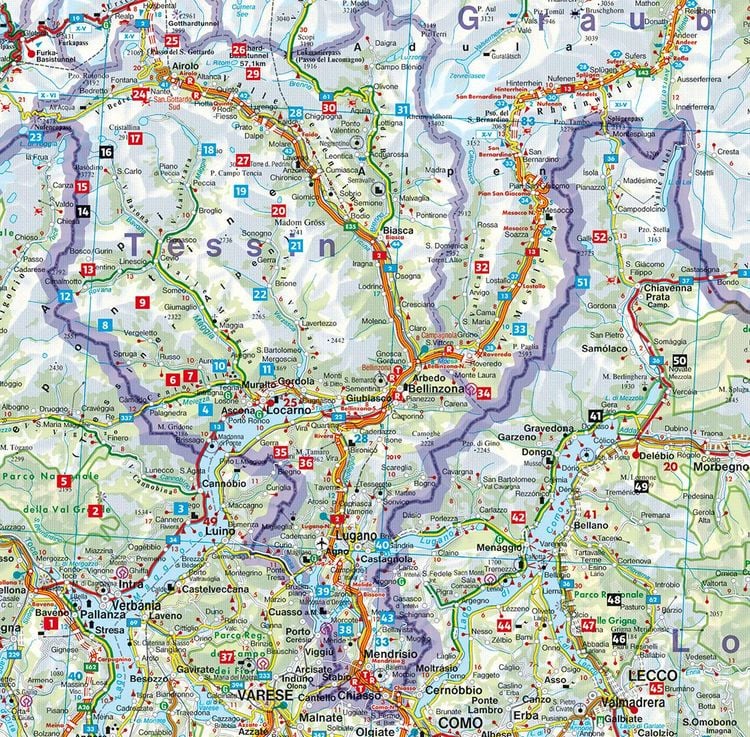 Produktbild: ROTHER Wanderbuch Tessin