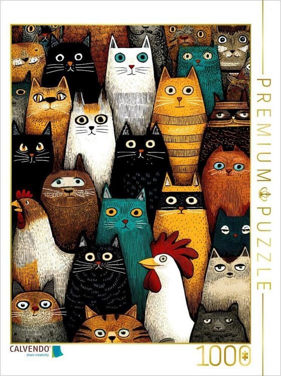 Produktbild: CALVENDO Puzzle Ein Motiv aus dem Kalender "Folk Art Seasons" | 1000 Teile Lege-Gr&ouml;&szlig;e 64x48cm Foto-Puzzle f&uuml;r gl&uuml;ckliche Stunden