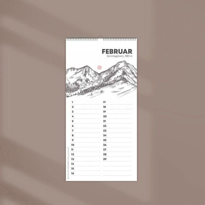 Produktbild: Kleiner Geburtstagskalender "Chiemgauer Alpen", ohne Jahreszahl