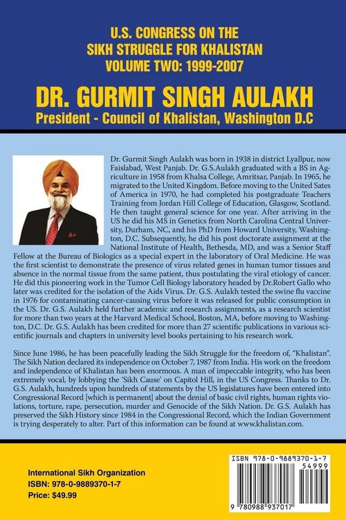 Produktbild: U.S. Congress on the Sikh Struggle for Khalistan